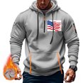 thumbnail image 1 of Xysaqa Hoodies for Men, Men's Novelty Hoodies American Flag Graphic Vintage Printed Pullover Tops Fall Winter Sport Hooded Sweatshirt with Pocket M-3XL, 1 of 4