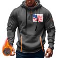 thumbnail image 1 of Xysaqa Hoodies for Men, Men's Novelty Hoodies American Flag Graphic Vintage Printed Pullover Tops Fall Winter Sport Hooded Sweatshirt with Pocket M-3XL, 1 of 4