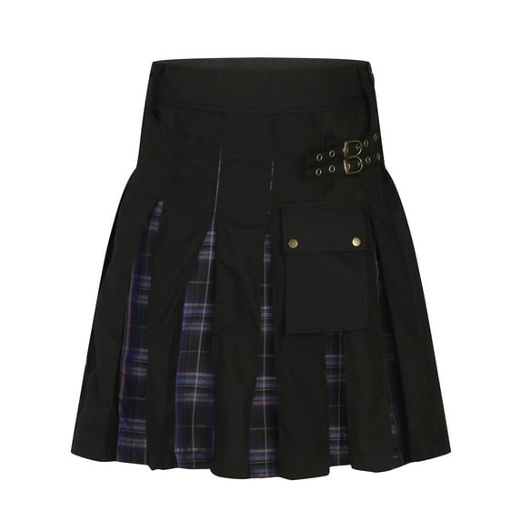 Xysaqa Kilt for Men, Utility Kilt, Cotton Blended Kilt, Modern Plaid Pleated Tartan Scottish Traditional Men's Big & Tall Kilt S-5XL