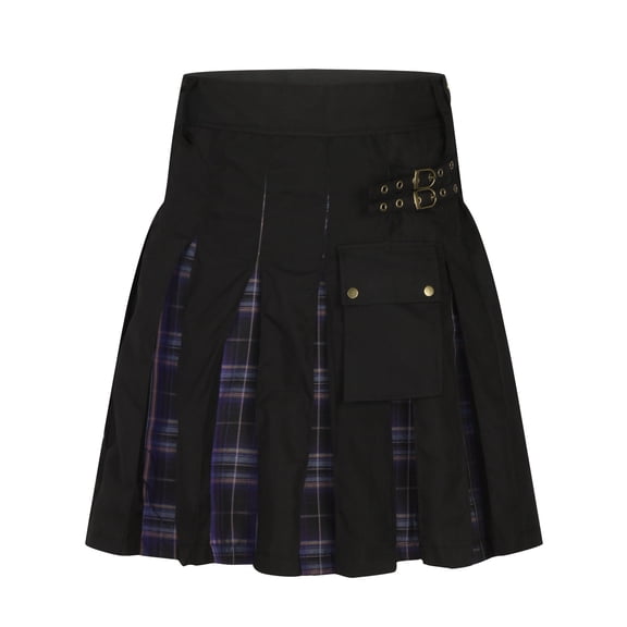 Xysaqa Kilt for Men, Utility Kilt, Cotton Blended Kilt, Modern Plaid Pleated Tartan Scottish Traditional Men's Big & Tall Kilt S-5XL