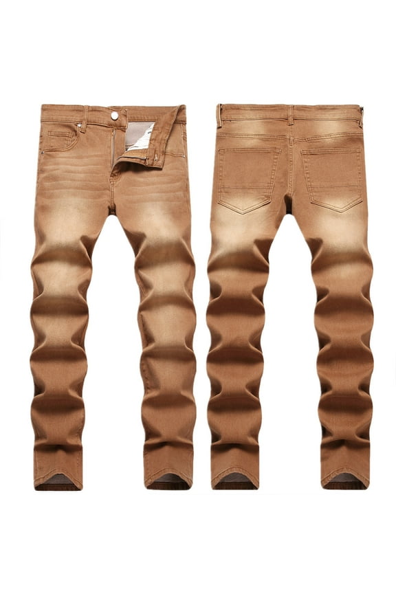 Men Jean Pants Slim Fit, Fashion Looking Colorful Comfy Stretch Jean Pants for Men, Skinny Stretch Fit Denim Pants