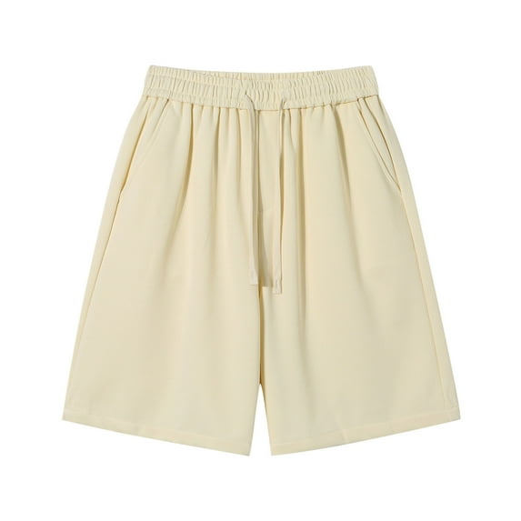 Xysaqa Men Women Plus Size Casual Shorts Fashion Sports Athletic Shorts Gym Shorts Mens Womens Comfy Pull-On Shorts with Pockets & Drawstring Elastic Waist Clearance Beige 4X