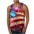 thumbnail image 1 of Xysaqa Men's 4th of July Tank Tops American Flag Print Shirts for Men Casual Sleeveless Gym Muscle USA Flag Graphic Patriotic Tees M-6XL （Available in Big & Tall), 1 of 4