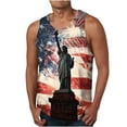thumbnail image 1 of Xysaqa Men's 4th of July Tank Tops American Flag Print Shirts for Men Casual Sleeveless Gym Muscle USA Flag Graphic Patriotic Tees M-6XL （Available in Big & Tall), 1 of 4
