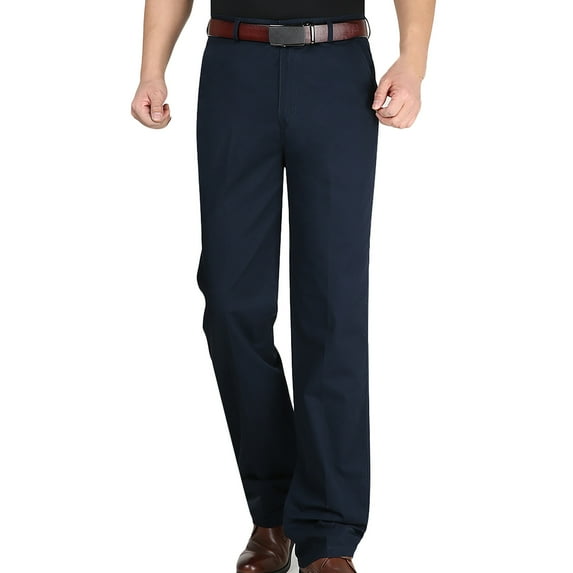 Xysaqa Men's Athletic-Fits Casual Stretch Chino Pant Mens Comfy Cotton Straight Leg Pants S-3XL