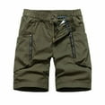 thumbnail image 1 of Xysaqa Men's Big & Tall Cargo Shorts Elastic Waist Outdoor Shorts Mens Casual Cotton Relaxed Fitted Cargo Work Short Pants with Multi Pockets 2X 3X 4X, 1 of 3