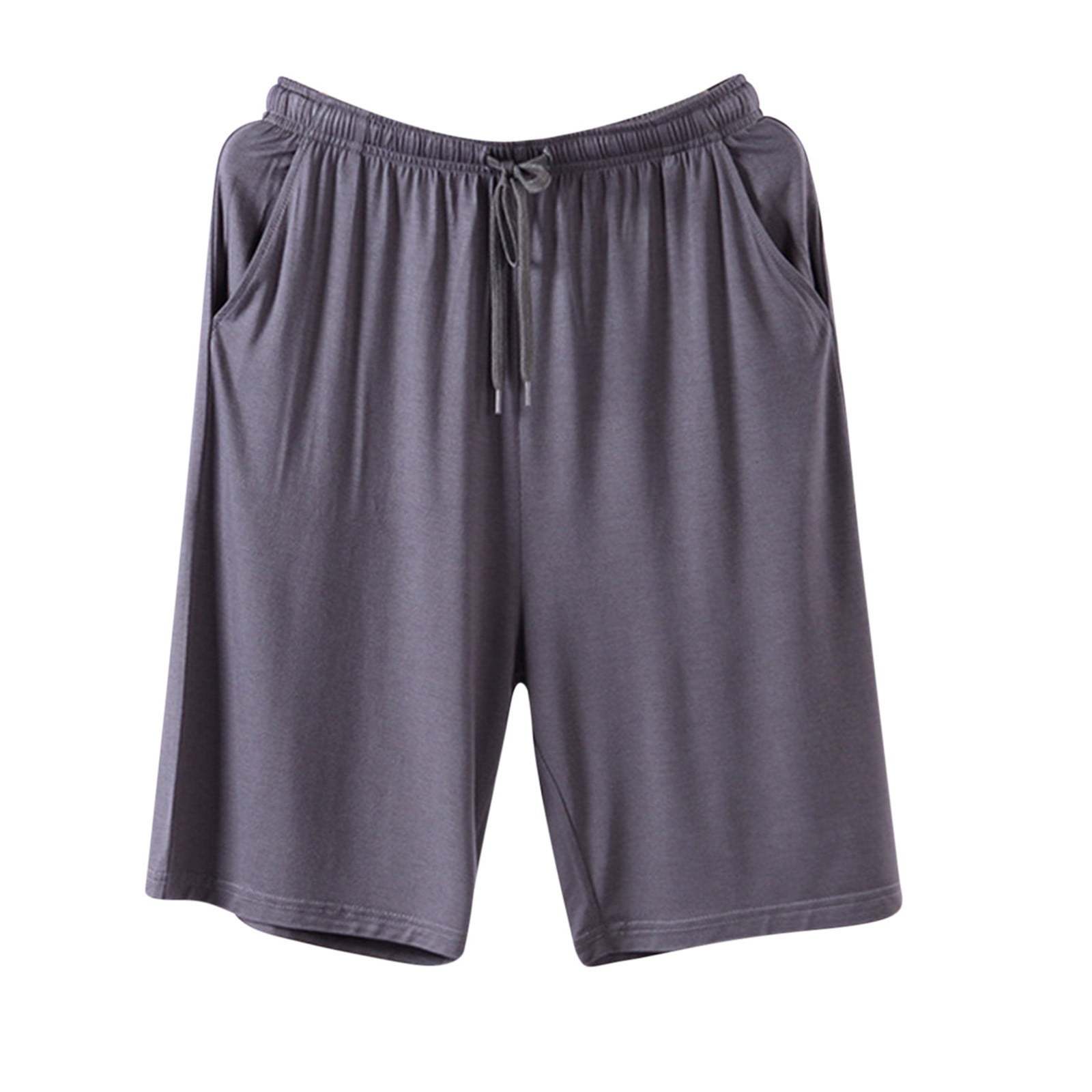 Xysaqa Men's Big & Tall Pajama Short Pants Knee Length Soft Comfy