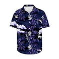 thumbnail image 1 of Xysaqa Men's Big & Tall Shirts, Mens Hawaiian Shirts Button Up Tropical Holiday Beach Shirts Short Sleeve 3X 4X 5X Summer Savings, 1 of 4