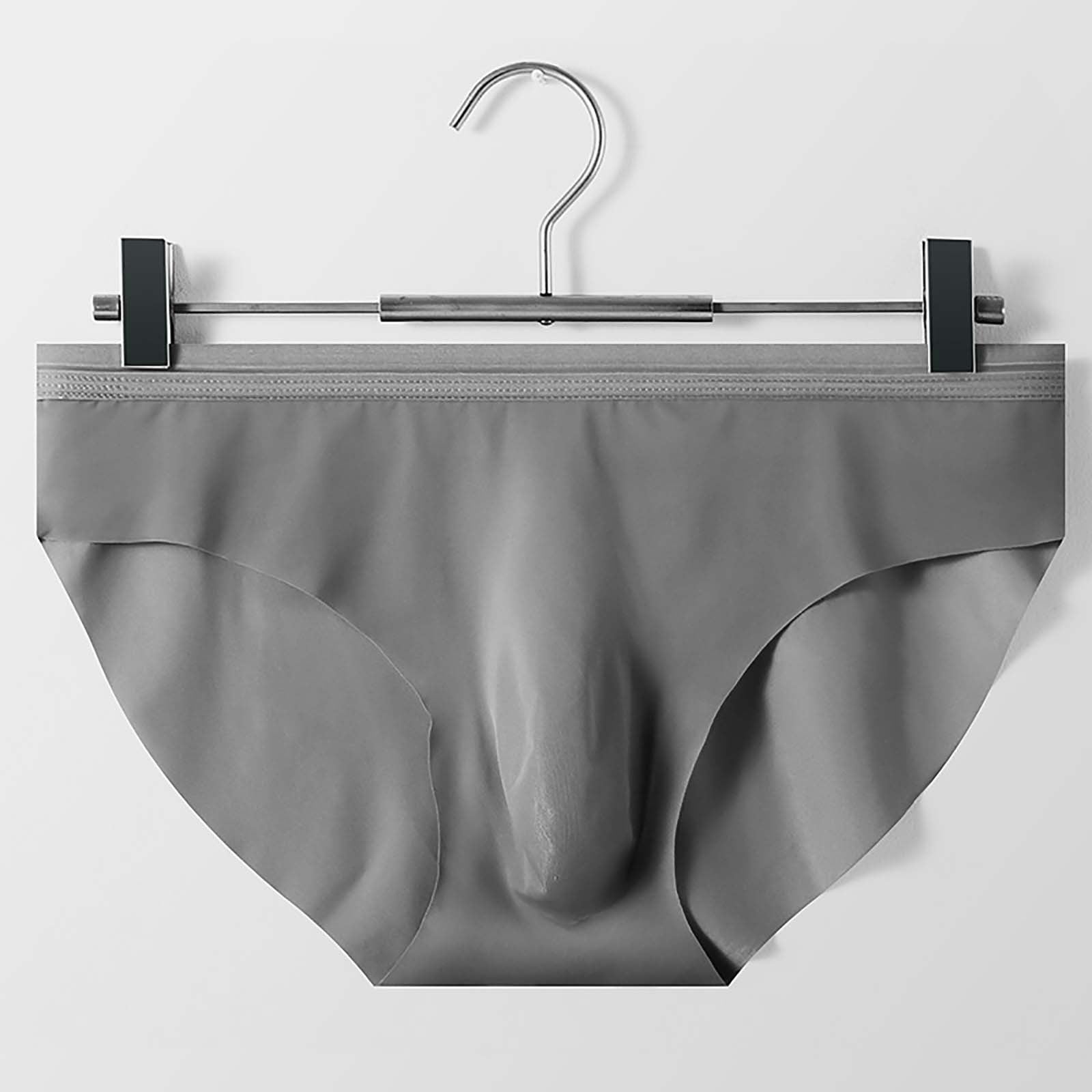 Men's Soft Ice Silk Boxer Briefs With Bulge Pouch - Low Rise Comfort Underwear