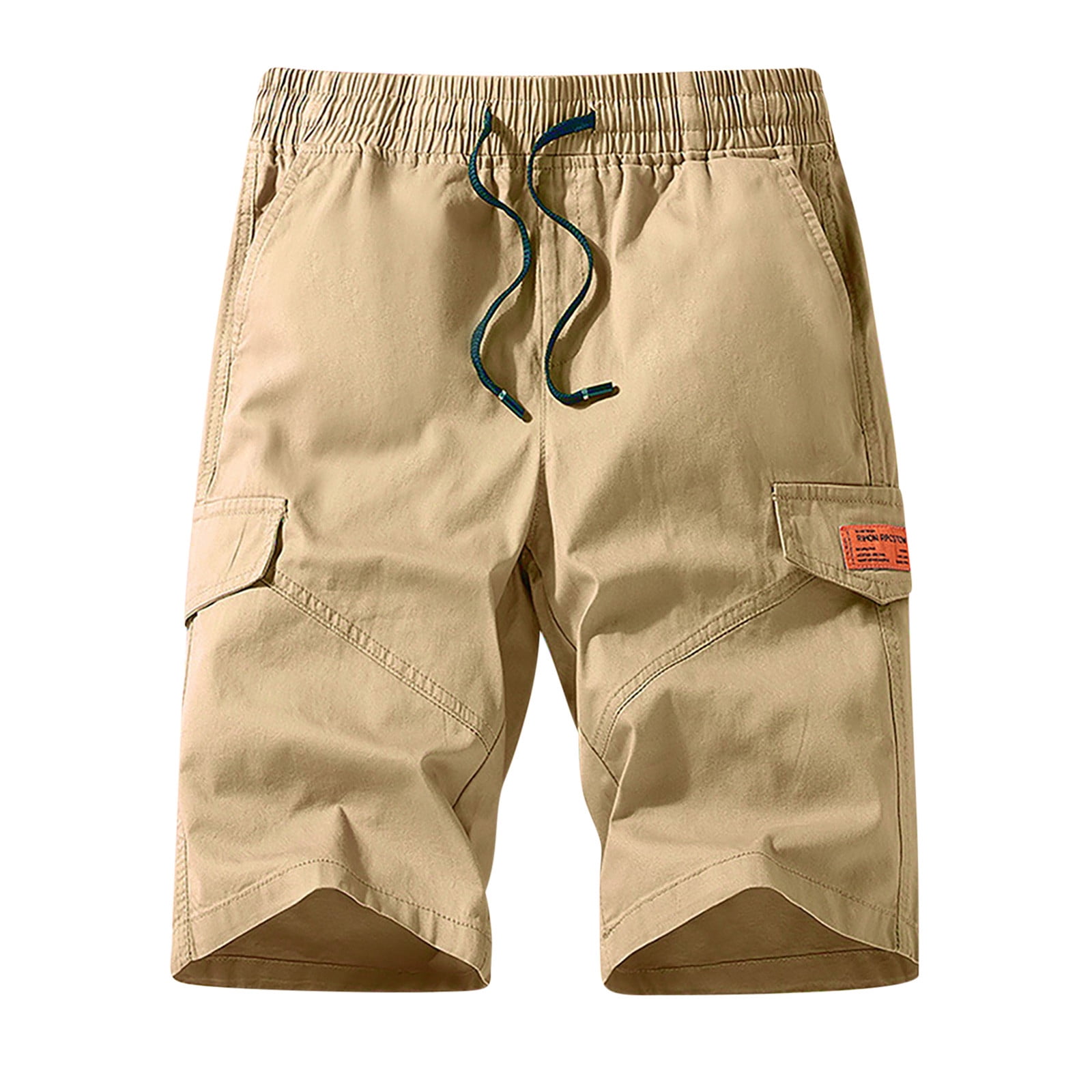 Xysaqa Men's Cargo Shorts, Casual Cotton Loose Relaxed Fitted Elastic