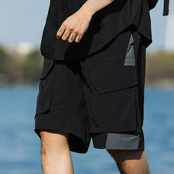 Xysaqa Men's Cargo Shorts Quick Dry Loose Fit Casual Outdoor Shorts Lightweight Workout Gym Shorts with Multi Pockets M-3XL Summer Savings