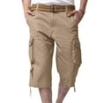 thumbnail image 1 of Xysaqa Men's Casual Big & Tall Cargo Shorts Below Knee Loose Fit Multi-Pocket Pants Work Outdoor 3/4 Long Shorts 3X 4X 5X Summer Savings, 1 of 7