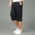 thumbnail image 1 of Xysaqa Men's Casual Big & Tall Cargo Shorts Below Knee Loose Fit Multi-Pocket Pants Lightweight Outdoor Work 3/4 Long Shorts 3X 4X 5X 6X Summer Savings, 1 of 8