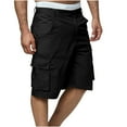 thumbnail image 1 of Xysaqa Men's Casual Cotton Cargo Shorts Below Knee Loose Fit Multi-Pocket Pants Elastic Waisted Lightweight Outdoor Work Shorts M-3XL Clearance, 1 of 5