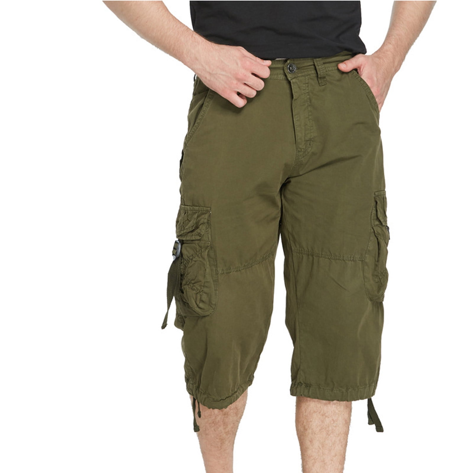 EZKATON正規品★24SS★Oxford Bermuda Cargo Pants Xysaqa Men's Casual Cotton Cargo Shorts Below Knee Loose Fit