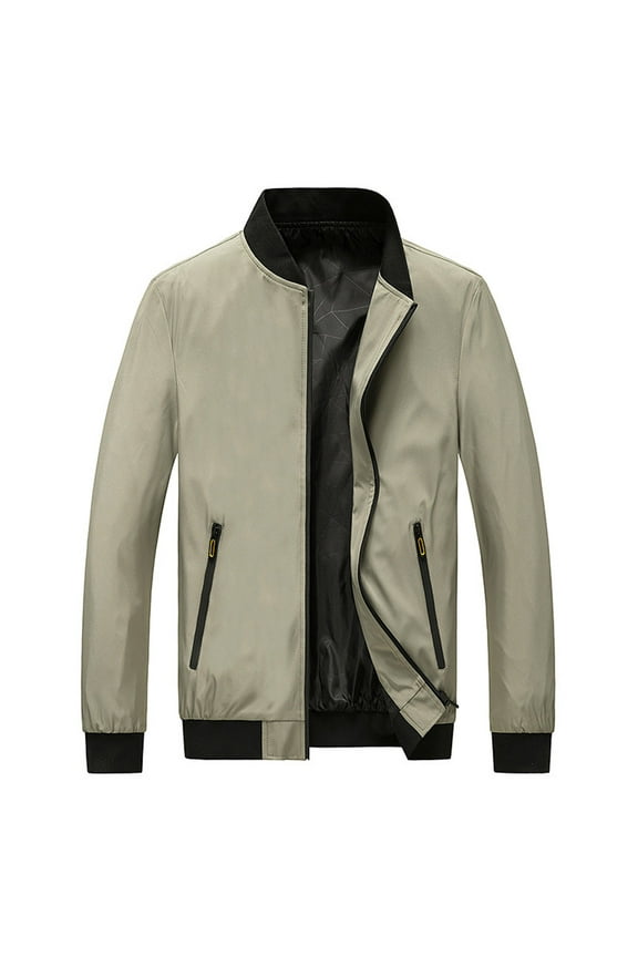 Men's Casual Lightweight Bomber Jacket Zip Up Long Sleeve Spring Windbreaker Fall Jacket Coat with Pockets 2X 3X 4X (Available in Big & Tall)