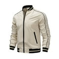 thumbnail image 1 of Xysaqa Men's Casual Lightweight Bomber Jacket Zip Up Sportswear Slim Fits Windbreaker Flight Jacket Coat, 1 of 9