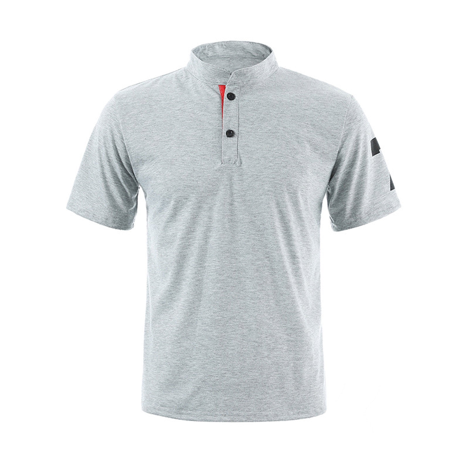 Xysaqa Men's Casual Short Sleeve Henleys Shirt Summer Banded Collar