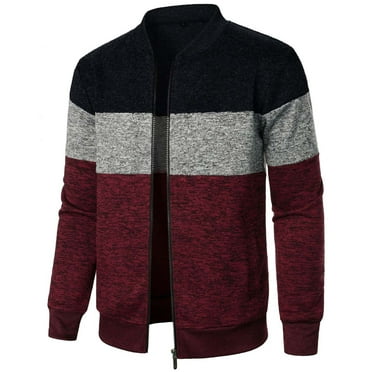 Xysaqa Men's Casual Spring Fall Track Jacket Long Sleeve Slim Fitted Active Jackets Full Zip-Up Stand Collar Lightweight Jacket with Pocket Black