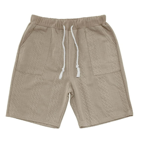 Xysaqa Men's Classic Casual Shorts Comfy Knit Lounge Shorts for Men Trendy Summer Athletic Sweat Shorts with Pockets and Elastic Waist Drawstring S-3XL on Clearance