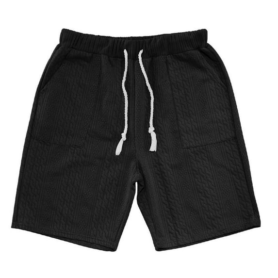 Xysaqa Men's Classic Casual Shorts Comfy Knit Lounge Shorts for Men Trendy Summer Athletic Sweat Shorts with Pockets and Elastic Waist Drawstring S-3XL on Clearance
