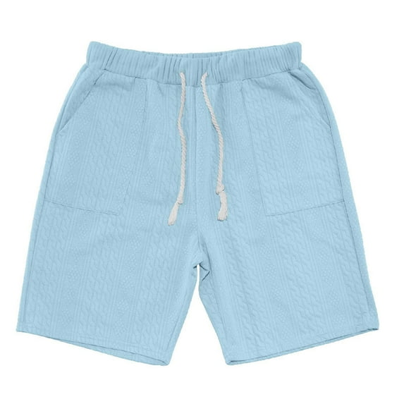 Xysaqa Men's Classic Casual Shorts Comfy Knit Lounge Shorts for Men Trendy Summer Athletic Sweat Shorts with Pockets and Elastic Waist Drawstring S-3XL on Clearance