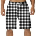 thumbnail image 1 of Xysaqa Men's Comfort Breathable Sleep Lounge Shorts Pockets Plaid Pajama Shorts for Men Summer Casual S-6XL （Available in Big & Tall), 1 of 4