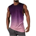 thumbnail image 1 of Xysaqa Men's Cool Gradient Muscle Tank Tops, Mens Gym Bodybuilding Running Athletic T-Shirts Summer Beach Sleeveless Workout Shirt for Men S-2XL Summer Savings, 1 of 4