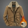 thumbnail image 1 of Xysaqa Men's Corduroy Fleeces Lined Jacket Warm Thicken Winter Coat for Men Big & Tall Casual Sherpas Jacket Button Up Outdoor Trucker Jacket with Pockets M-6XL, 1 of 1