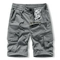 thumbnail image 1 of Xysaqa Men's Elastic Waistband Cargo Shorts Casual Big & Tall Cotton Shorts Summer Travel Hiking Short Pants with Multi Pockets 2X 3X 4X Clearance, 1 of 3