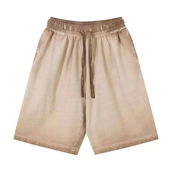 Xysaqa Men's Fashion Gradient Gym Shorts Comfy Breathable Fitness Workout Athletic Shorts for Men Knee Length Elastic Waist Casual Shorts with Pockets 3X 4X 5X Clearance (Available in Big & Tall)