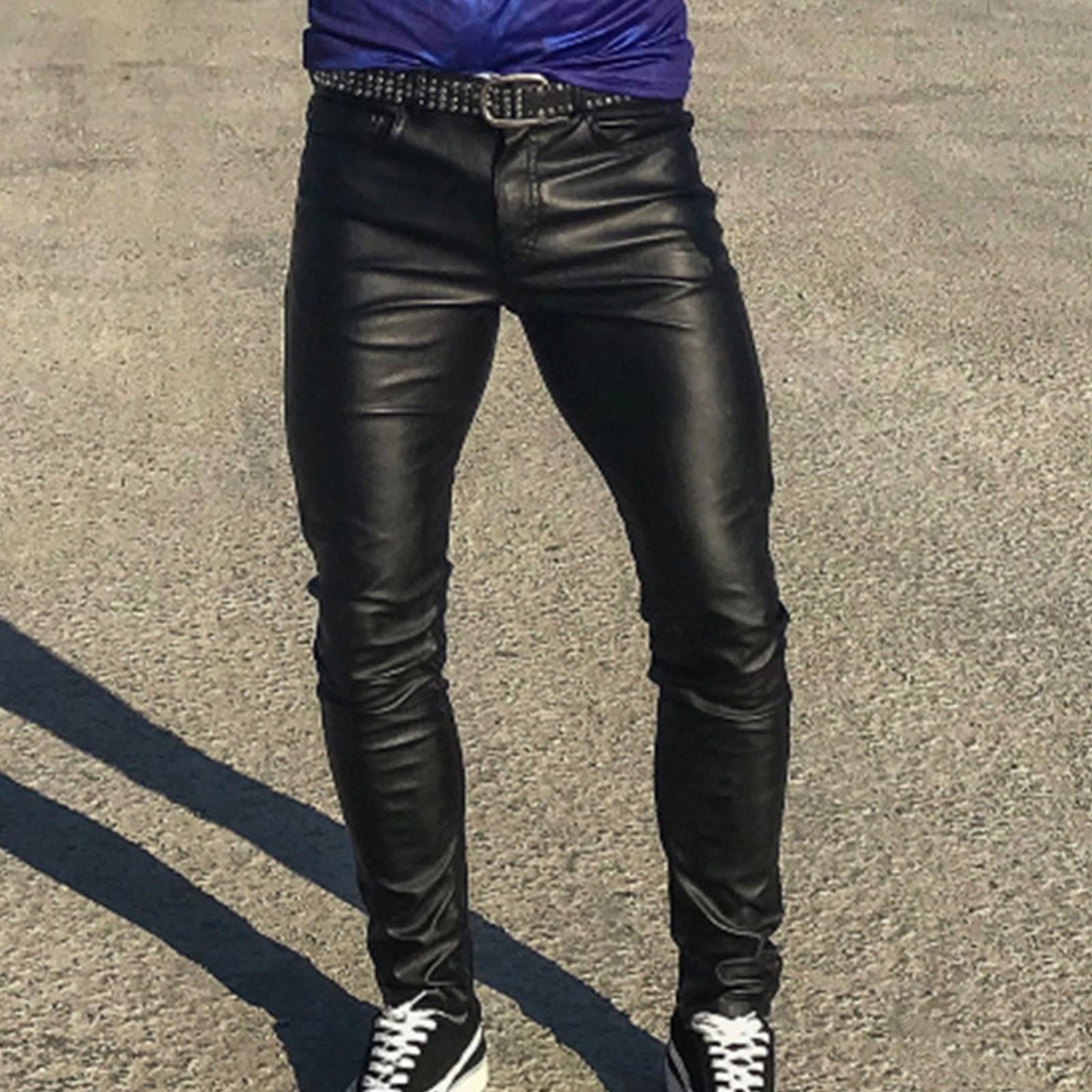 Xysaqa Men's Fashion Night Club Faux Leather Pant, S-5XL Xysaqa Men's Fashion Night Club Faux Leather Pant, S-5XL
