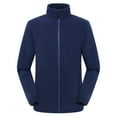 thumbnail image 1 of Xysaqa Men's Full Zip Soft Polars Fleeces Jacket Stand Collar Lightweight Jackets Long Sleeve Warm Fall Winter Coat Outwear with Pockets S-3XL, 1 of 1