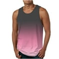 thumbnail image 1 of Xysaqa Men's Gym Workout Sports Tank Tops, Fashion Gradient Sleeveless Tee Summer Casual Big & Tall Shirts for Men S-4XL, 1 of 4