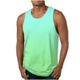 thumbnail image 1 of Xysaqa Men's Gym Workout Sports Tank Tops, Fashion Gradient Sleeveless Tee Summer Casual Big & Tall Shirts for Men S-4XL, 1 of 4