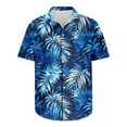 thumbnail image 1 of Xysaqa Men's Hawaiian Shirt Big & Tall Button Down Shirts for Men Summer Holiday Floral Short Sleeve Dress Shirt Tropical Party Beach Palm Tree Printed T-Shirts 3X 4X 5X Clearance, 1 of 4