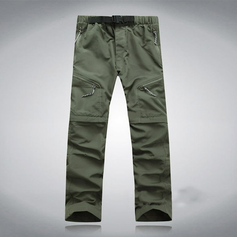 Xysaqa Men's Hiking Pants Convertible Quick Dry Lightweight Zip Off Outdoor  Travel Camping Fishing Pants 
