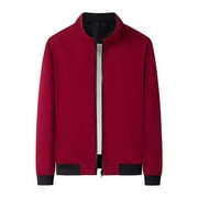 Xysaqa Men's Jacket Lightweight Bomber Jacket Spring Fall Casual Windbreaker Jackets Windproof Zip Up Coat with Pockets M-4XL (Regular & Big & Tall Sizes)