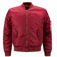 thumbnail image 1 of Xysaqa Men's Jackets Windproof Bomber Jacket Full Zip Fall Winter Warm Military Padded Coat Outwear S-5XL (Available in Big & Tall Sizes), 1 of 3