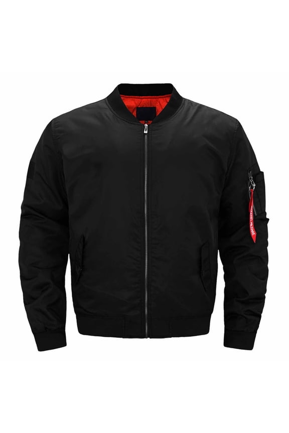Men's Jackets Windproof Bomber Jacket Full Zip Fall Winter Warm Military Padded Coat Outwear S-5XL (Available in Big & Tall Sizes)