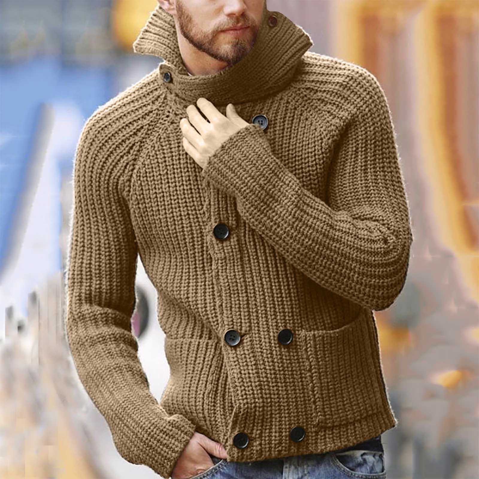 Mens chunky turtleneck jumper hot sale