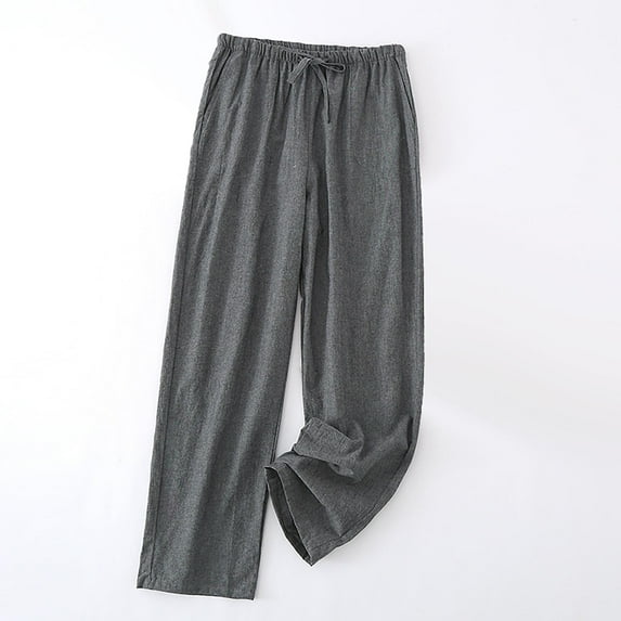 Xysaqa Men's Pajamas Pants Summer Sleepwear Lightweight Casual Lounge Jogger Yoga Pants Loose Fits Men Comfy Drawstring Pjs Bottoms with Pockets S-2XL Clearance