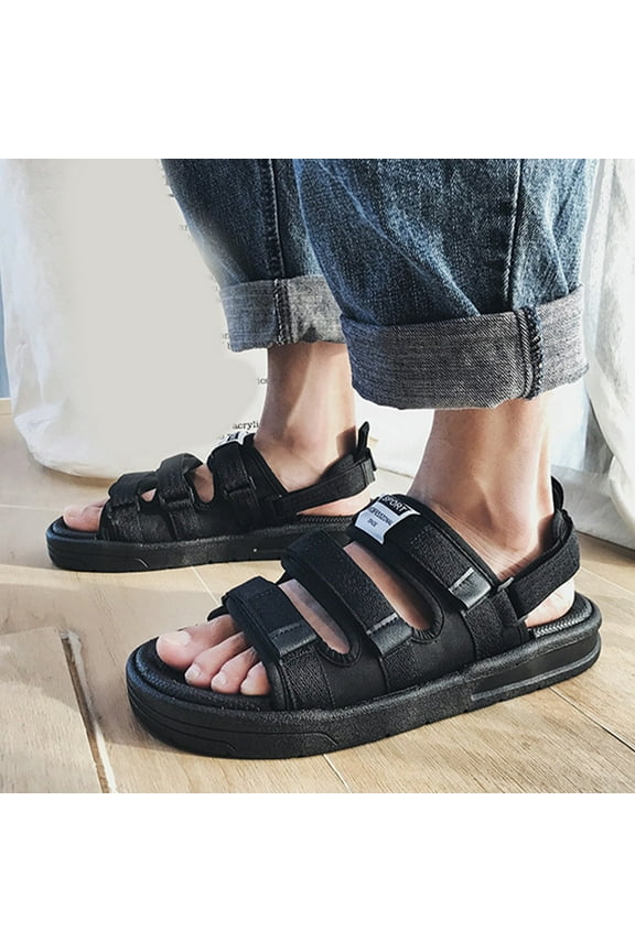 Men's Sandals Non Slip Open Toe Beach Sandals Mens Athletic Sandals Casual Outdoor Summer Sport Sandals Thick Sole On Clearance