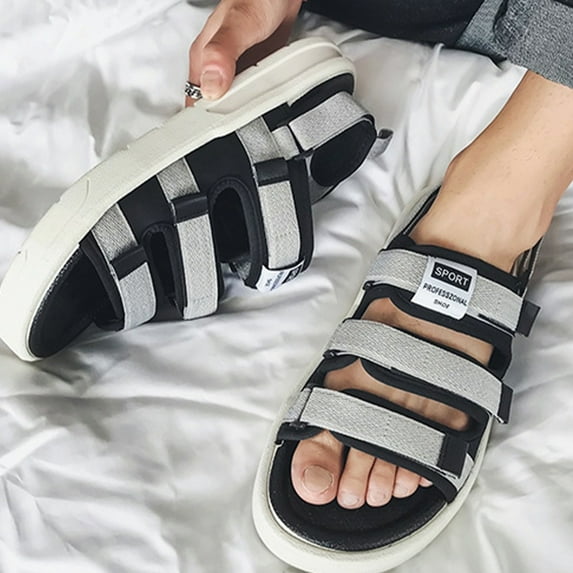 Xysaqa Men's Sandals Non Slip Open Toe Beach Sandals Mens Athletic Sandals Casual Outdoor Summer Sport Sandals Thick Sole Summer Savings