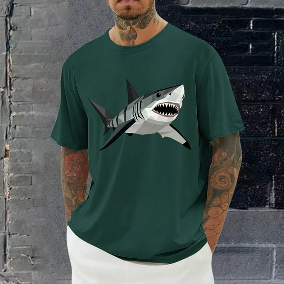 Xysaqa Men's Summer T-Shirts Loose Fit Funny Graphic Mens Big & Tall Shirts Short Sleeve Cool Printed Sport Top Casual Tees Fashion Tshirt 2X 3X 4X