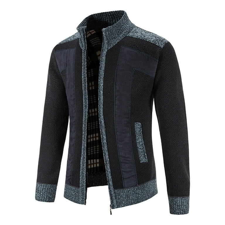 Band Collar Patchwork Outerwear Band Collar Patchwork Outerwear