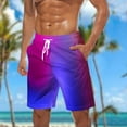 thumbnail image 1 of Xysaqa Men's Swim Trunks Gradient Color Cool Print Hawaiian Board Shorts Summer Beach Bathing Suit Mens Big & Tall Swimsuits Swim Shorts with Pockets 3X 4X 5X Clearance, 1 of 5