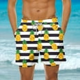 thumbnail image 1 of Xysaqa Men's Swim Trunks Pineapple Beach Board Shorts Swimsuits for Men Big & Tall Above Knee Sports Swimwear Summer Holiday Bathing Suits with Pockets S-5XL, 1 of 6