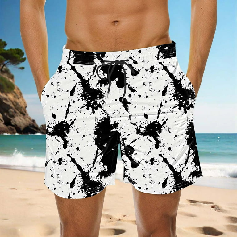 Xysaqa Men's Swim Trunks Swimsuit Mens Fashion 3D Print Swim Board