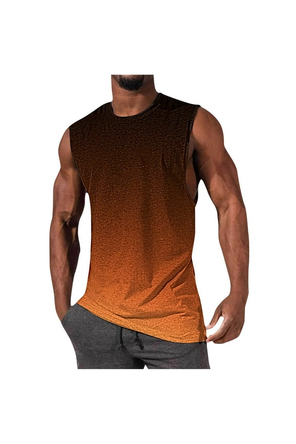 Men's Tank Tops Summer Sleeveless T Shirts for Men Gym Tops Muscle Tees Bodybuilding Fitness Workout T-Shirts Running Athletic Undershirts S-3XL